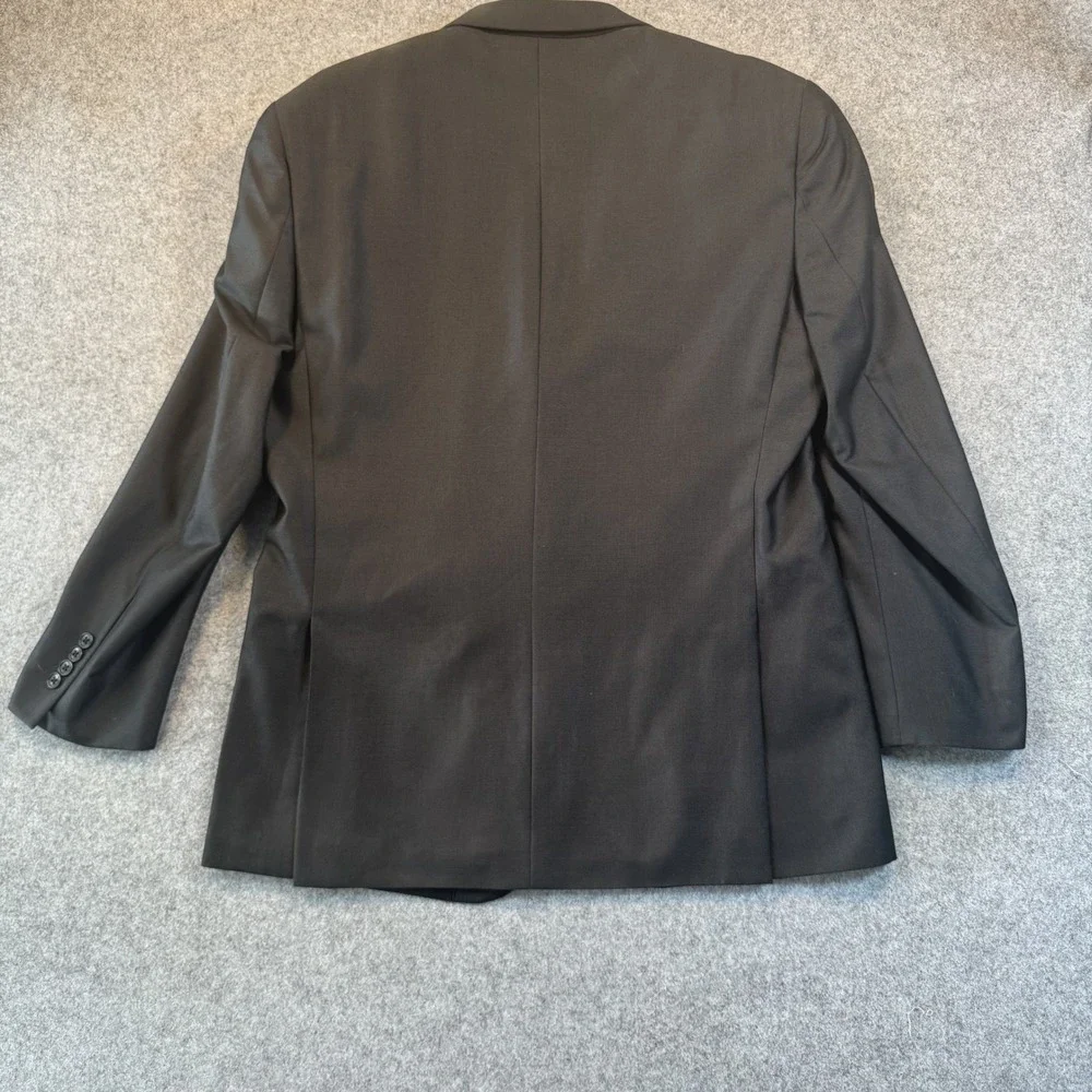 Blair Underwood BU 2-Piece Suit 43R 38W Black Micro Pattern Viscose Blend